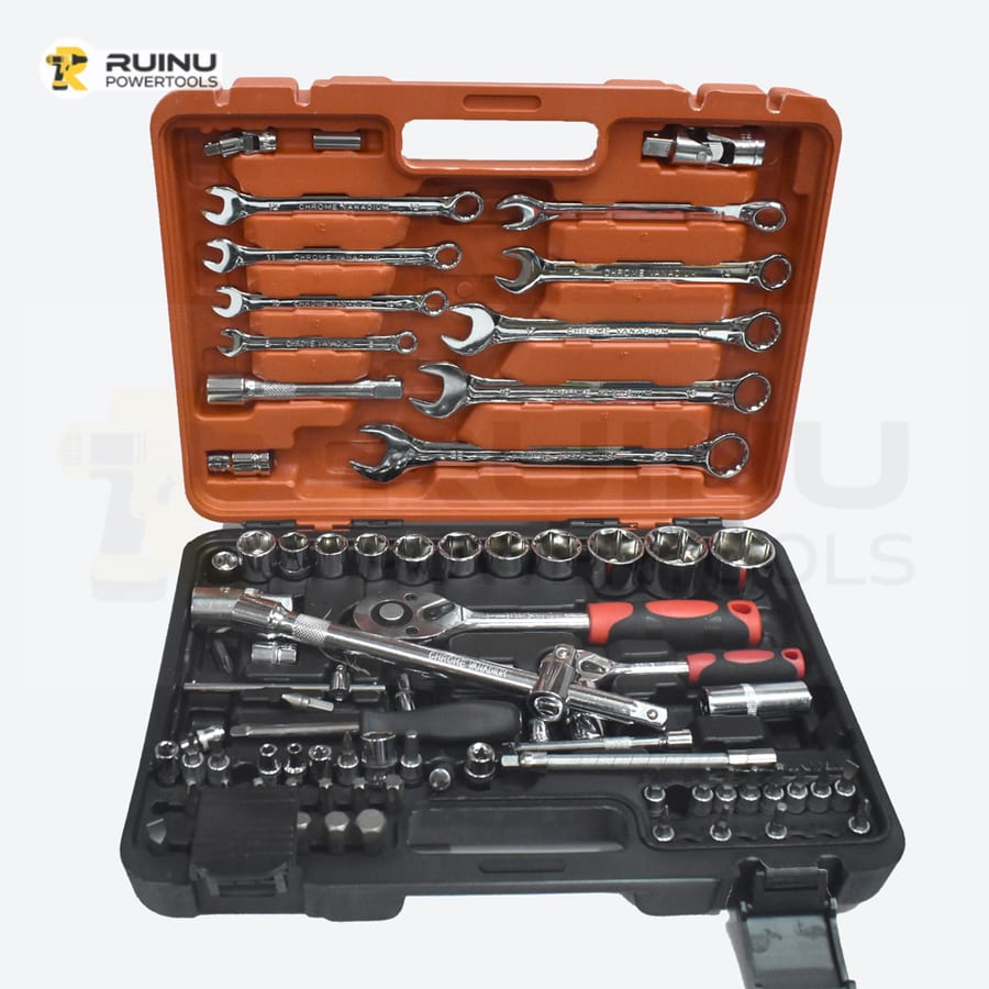 Spanner and Socket Set (Orange Case)
