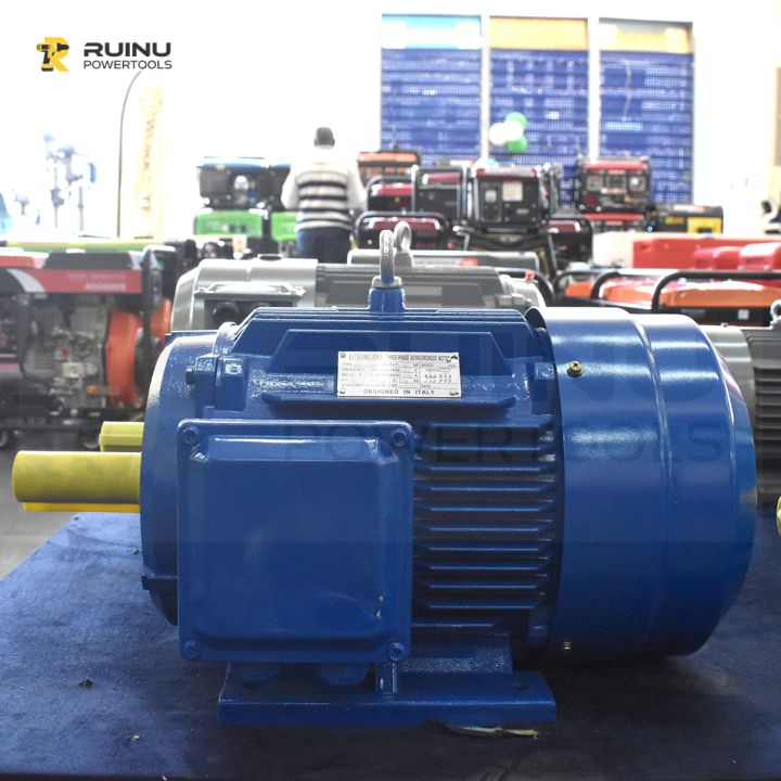 Three-Phase Electric Motor (Blue)