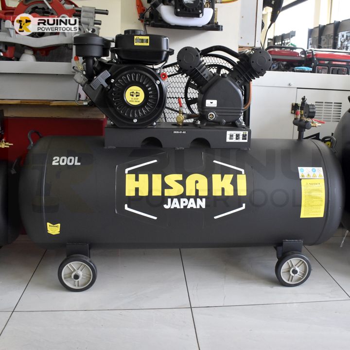 Hisaki 200L Petrol Air Compressor