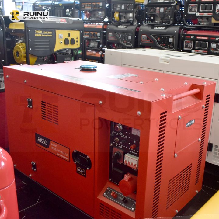 Aico Silent Diesel Generator (Red Canopy), Generators & Engines