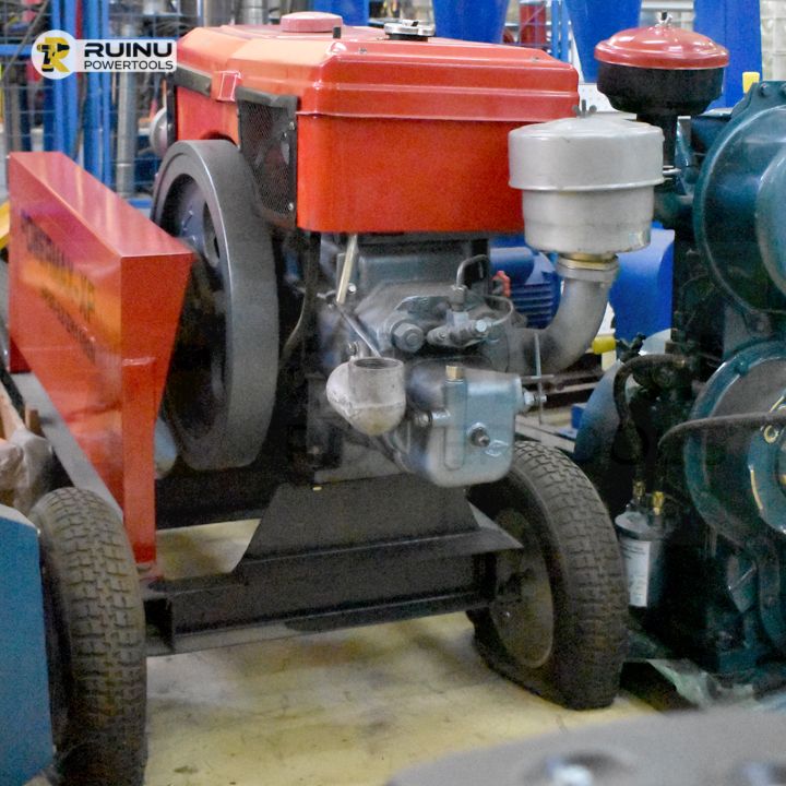 Diesel Engine on Wheeled Frame