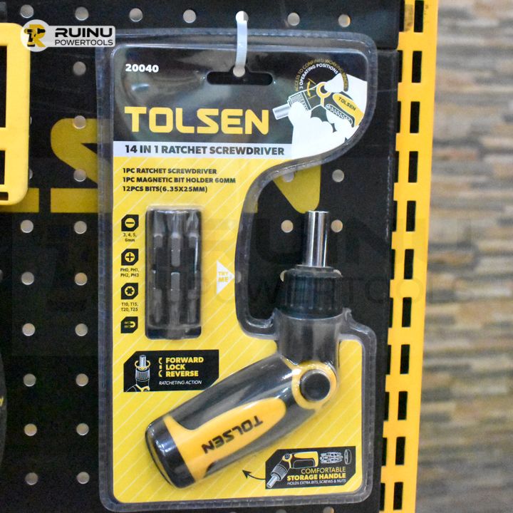 Tolsen 14-in-1 Ratchet Screwdriver