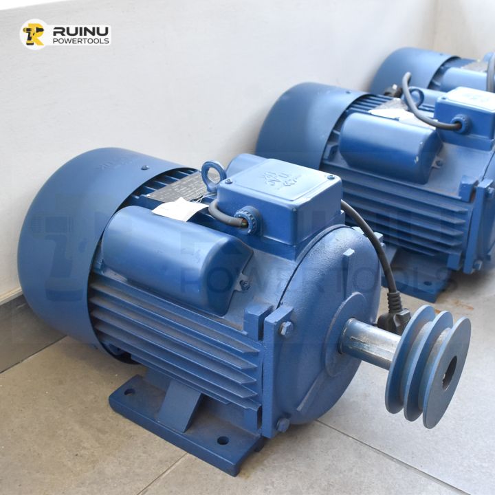 Single-Phase Electric Motor with Pulley
